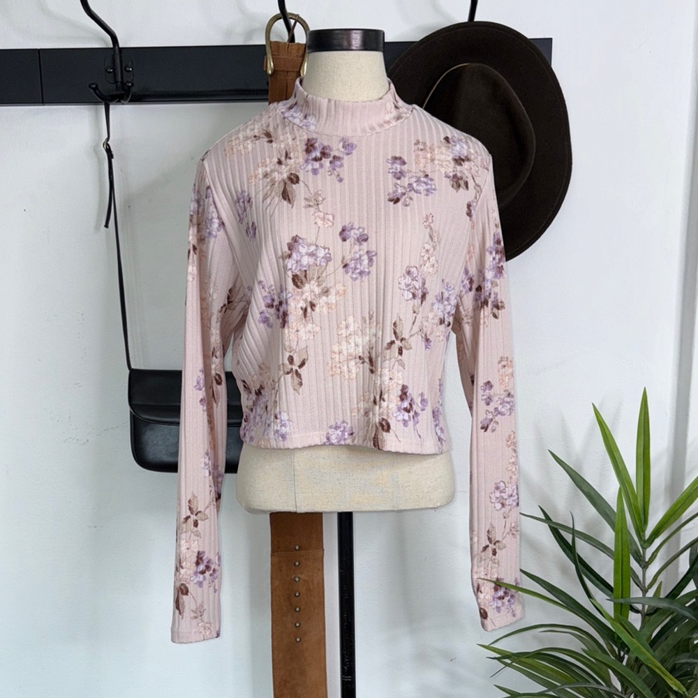 H&M Floral Blouse in Light Pink and Purple